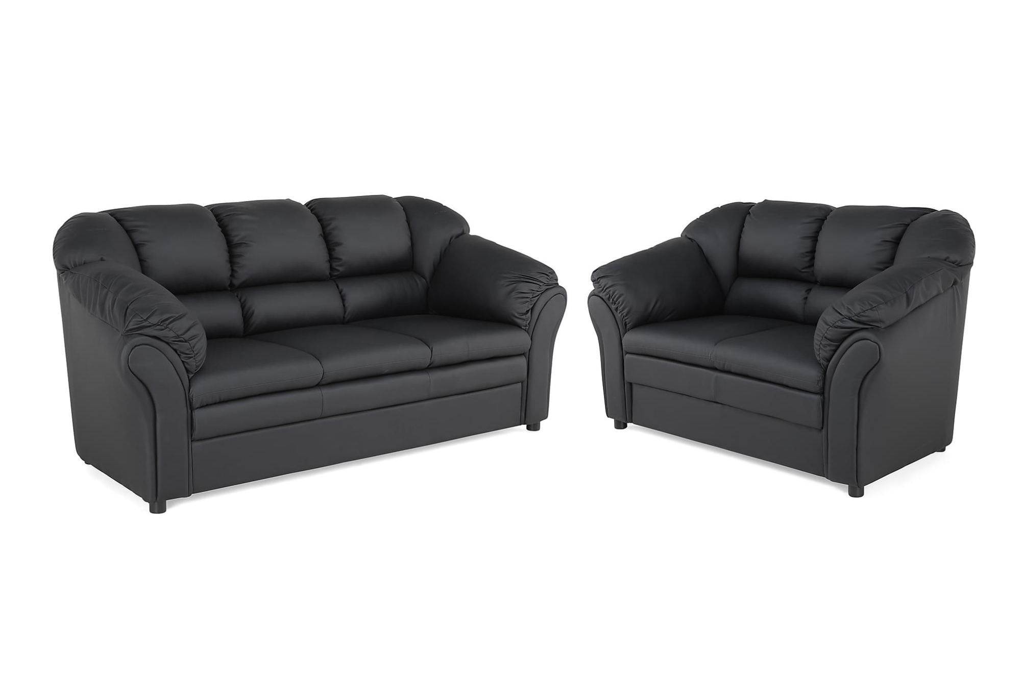 Salvador Sofagruppe (3+2 Pers. Sofa), Sort Kunstlæder 3 Salvador Sofagruppe (3+2 Pers. Sofa), Sort Kunstlæder