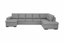 Boss U-sofa Xl M. Chaiselong, Lysegrå (Højrevendt)