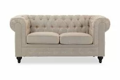 Chesterfield Lyx 2 Pers. Sofa, Beige