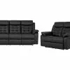 Munari Sofagruppe (3 Pers. Sofa + 2 Pers. Sofa), Sort Kunstlæder 2 Munari Sofagruppe (3 Pers. Sofa + 2 Pers. Sofa), Sort Kunstlæder -Sofaer Butik 9000560966