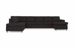 Crazy U-sofa Xl M. Chaiselong, Antracit (Venstrevendt)