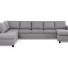 Crazy U-sofa Xl M. Chaiselong, Lysegrå (Venstrevendt) -Sofaer Butik 9000562742