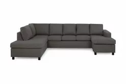 Crazy U-sofa Xxl M. Chaiselong, Mørkegrå (Venstrevendt)