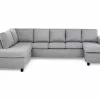 Crazy U-sofa Xxl M. Chaiselong, Lysegrå (Venstrevendt) -Sofaer Butik 9000562825