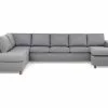Crazy U-sofa Xl M. Chaiselong, Lysegrå (Venstrevendt) -Sofaer Butik 9000562964