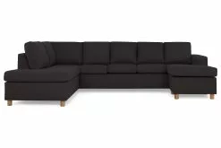 Crazy U-sofa Xxl M. Chaiselong, Antracit (Venstrevendt)