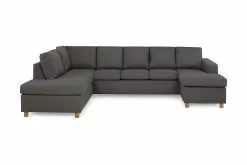 Crazy U-sofa Xxl M. Chaiselong, Mørkegrå (Venstrevendt)