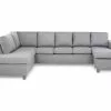 Crazy U-sofa Xxl M. Chaiselong, Lysegrå (Venstrevendt) -Sofaer Butik 9000563047
