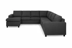 Crazy Hjørnesofa Large M. Chaiselong, Antracit (Venstrevendt)