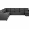 Crazy U-sofa Xxl, Mørkegrå M. Runde Metalben (Venstrevendt) -Sofaer Butik 9000563164