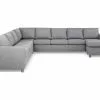 Crazy U-sofa Xxl, Lysegrå M. Runde Metalben (Venstrevendt) -Sofaer Butik 9000563165
