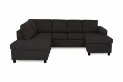 Crazy U-sofa M. Chaiselong, Antracit (Venstrevendt)
