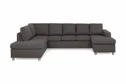Crazy U-sofa Xxl, Mørkegrå (Venstrevendt)