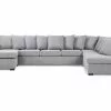 Crazy U-sofa Xl M. Chaiselong Og Puder, Grå (Højrevendt) -Sofaer Butik 9000563910
