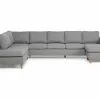 Zero U-sofa Large M. Chaiselong, Lysegrå (Højrevendt) -Sofaer Butik 9000573757