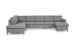 Zero U-sofa Large M. Chaiselong, Lysegrå (Venstrevendt)