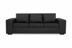 Link 3 Pers. Sofa, Sort Kunstlæder