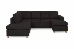 Crazy U-sofa M. Chaiselong, Antracit (Venstrevendt)