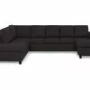 Crazy U-sofa Xxl M. Chaiselong, Antracit (Venstrevendt)