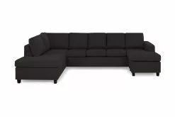 Crazy U-sofa Xxl M. Chaiselong, Antracit (Venstrevendt)