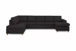 Crazy U-sofa Xl M. Chaiselong, Antracit (Venstrevendt)