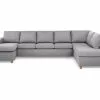 Crazy U-sofa Xl M. Chaiselong, Lysegrå (Højrevendt) -Sofaer Butik 9000578951