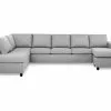 Crazy U-sofa Xl M. Chaiselong, Lysegrå (Venstrevendt) -Sofaer Butik 9000578952
