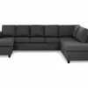 Crazy U-sofa Xl M. Chaiselong, Mørkegrå (Højrevendt) -Sofaer Butik 9000579061