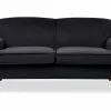 Bracknell 2 Pers. Sofa, Sort Fløjl -Sofaer Butik 9000581970