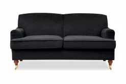 Bracknell 2 Pers. Sofa, Sort Fløjl