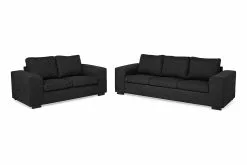 Link Sofagruppe (3 Pers. + 2 Pers. Sofa), Sort