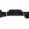 Link Sofagruppe (3 Pers. + 2 Pers. Og Lænestol), Sort -Sofaer Butik 9000586346