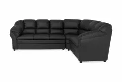 Salvador Hjørnesofa, Sort Kunstlæder (Venstrevendt)