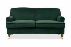 Bracknell 2 Pers. Sofa, Mørkegrøn Velour