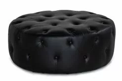 Chesterfield Puf, Sort Kunstlæder