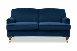 Bracknell 2 Pers. Sofa, Blå Velour