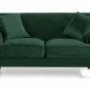 Amanda 2 Pers. Sofa, Mørkegrøn Velour -Sofaer Butik 9000663746
