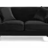 Amanda 2 Pers. Sofa, Sort Velour -Sofaer Butik 9000663747