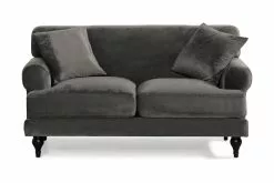 Amanda 2 Pers. Sofa, Grå Velour