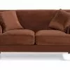 Amanda 2 Pers. Sofa, Rustfarvet Velour -Sofaer Butik 9000663750