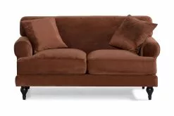 Amanda 2 Pers. Sofa, Rustfarvet Velour