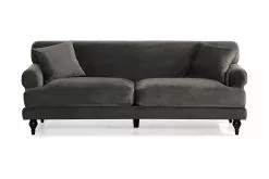Amanda 3 Pers. Sofa, Grå Velour