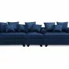 Livly 4 Pers. Sofa, Blå Velour 2 Livly 4 Pers. Sofa, Blå Velour -Sofaer Butik 9000663771
