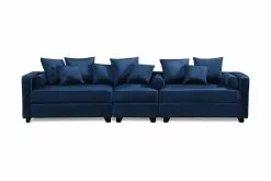 Livly 4 Pers. Sofa, Blå Velour