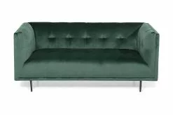 Dagmar 2 Pers. Sofa, Grøn Velour