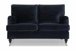 Howard Classic 2 Pers. Sofa, Mørkeblå Velour