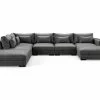 Dubai U-sofa, Mørkegrå Velour (Venstrevendt)