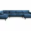 Copenhagen U-sofa, Blå Velour (Venstrevendt) -Sofaer Butik 9000795829