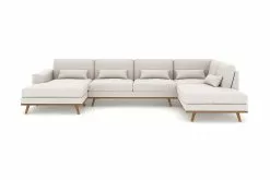 Copenhagen U-sofa, Beige (Højrevendt)