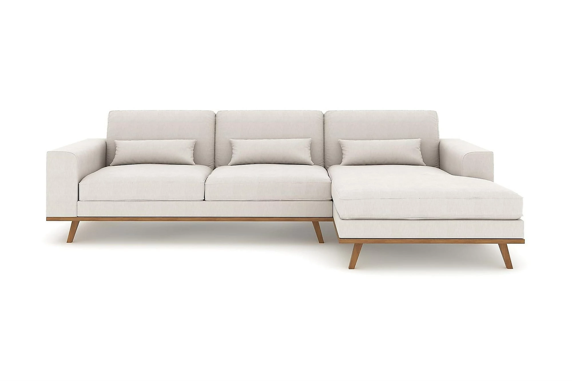 Copenhagen 3 Pers. Sofa M. Chaiselong, Beige (Højrevendt) 3 Copenhagen 3 Pers. Sofa M. Chaiselong, Beige (Højrevendt)